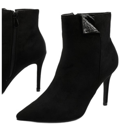 Bottines noires à sequins Adrearene le noir 1