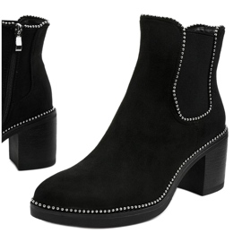 Bottines noires en éco-suède de Lamensie 1