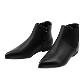 Bottines Jodhpur plates noires avec un élastique Lagenaria le noir 2