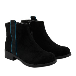 Bottes plates noires Bottes isolées Thelsys le noir bleu 3
