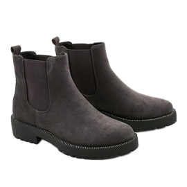Bottines plates en daim gris Nahneva 3