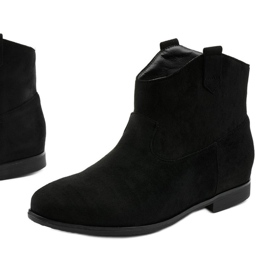 Bottines à enfiler en daim Epsom noires 1