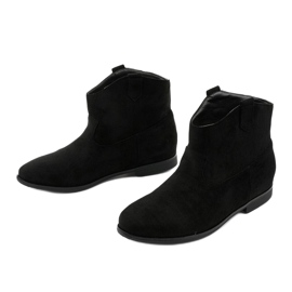 Bottines à enfiler en daim Epsom noires 2