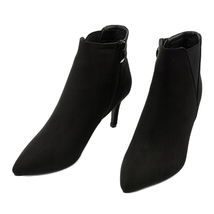 Bottines noires avec élastique Pattera le noir 2
