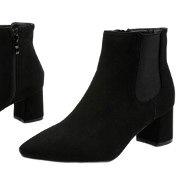 Bottines en daim noir avec élastique Prestons 1