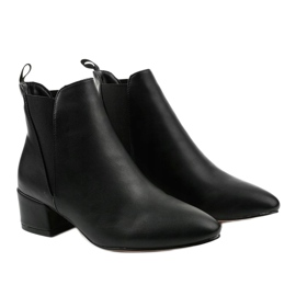 Bottines noires avec un élastique Lucency le noir 3