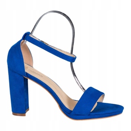 Goodin Sandales en daim sur un bar bleu 6