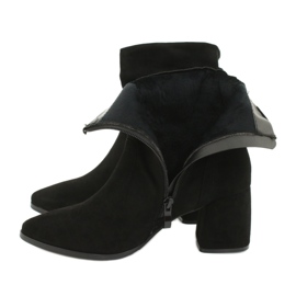 M.Daszyński Bottines en daim noir MR2025-10 le noir 4