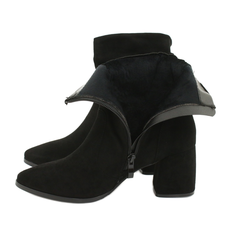 M.Daszyński Bottines en daim noir MR2025-10 4