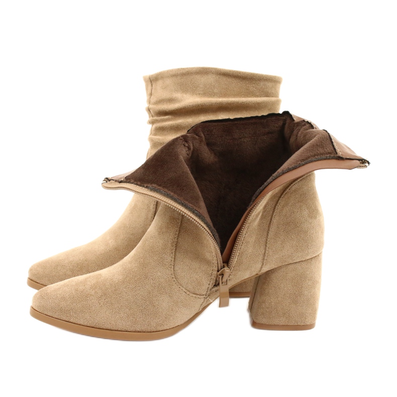 M.Daszyński Bottines en daim beige MR2025-10 3