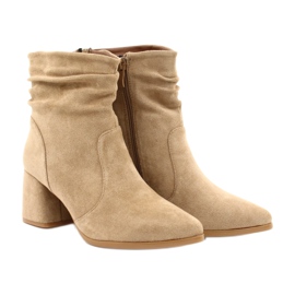 M.Daszyński Bottines en daim beige MR2025-10 2