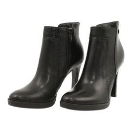Bottines femme en cuir Arka 7245 noir 1