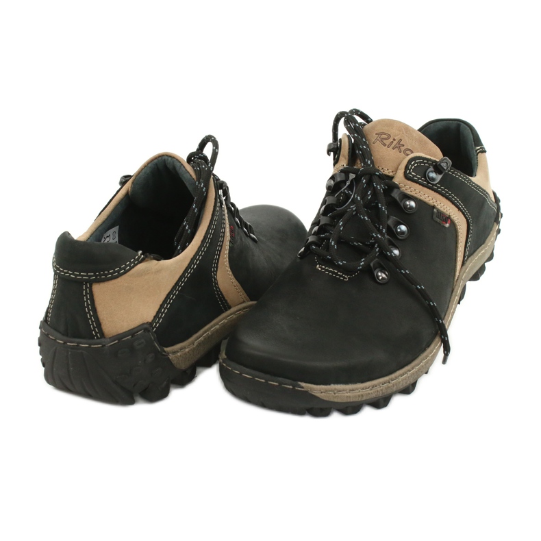 Riko Trekking Sports 474 pour hommes, noir beige 3