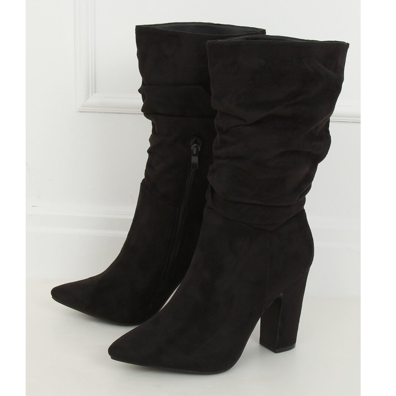 Bottines noires à talons D7510 Noir 1