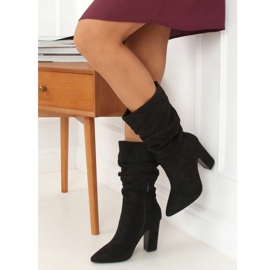 Bottines noires à talons D7510 Noir le noir 3