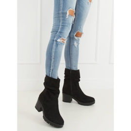 Bottines noires à talons larges J19-96 Noir le noir 3