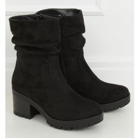 Bottines noires à talons larges J19-96 Noir 1