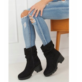 Bottines noires à talons larges J19-96 Noir le noir 2