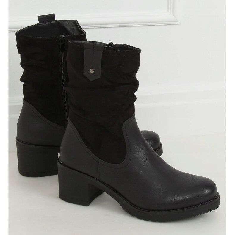 Bottines à talons noires J19-51 Noir le noir 1