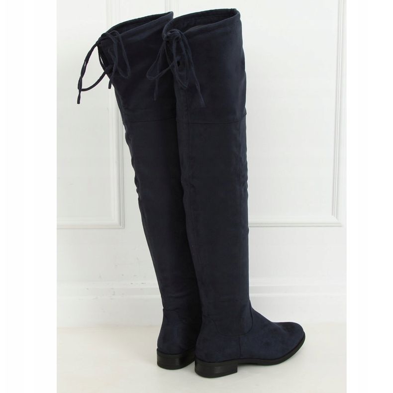 MR-1 Bottes de mousquetaire bleu marine marine 1