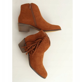 Boots à franges camel 100-113B0-2 Camel brun multicolore 1