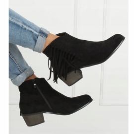 Bottes noires à franges noir 100-113B0-2 Noir le noir 3