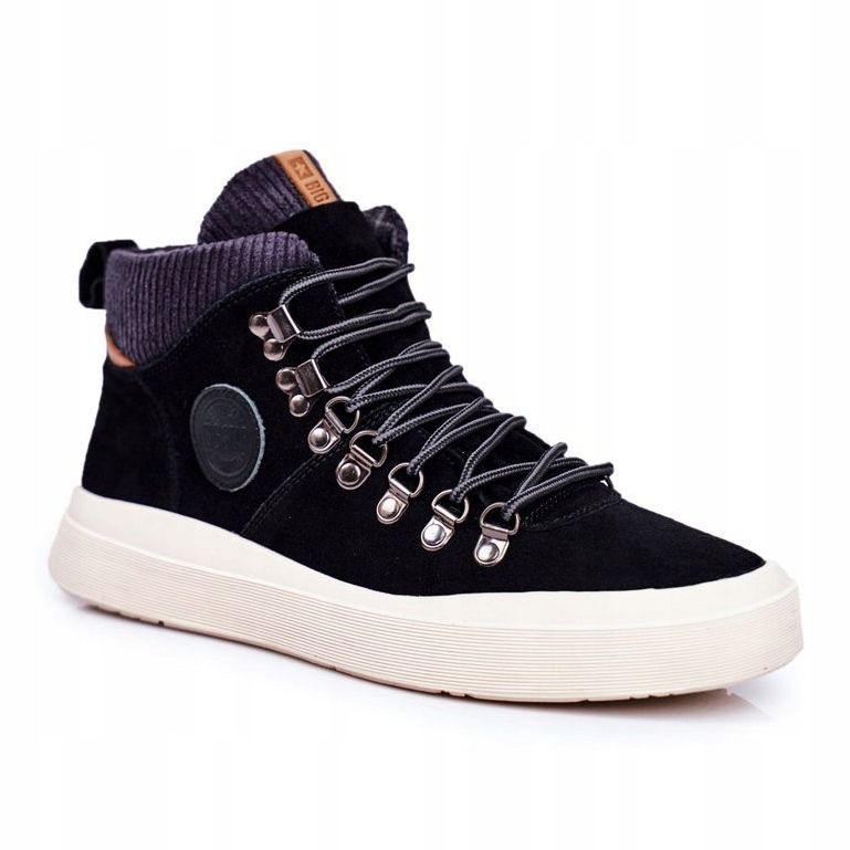 Baskets Homme Cuir Big Star Noir GG174330 le noir 1 Baskets Homme Cuir Big Star Noir GG174330 le noir 1