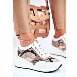 GOE Chaussures de sport pour femmes Baskets en cuir blanc GG2N3045 multicolore 1