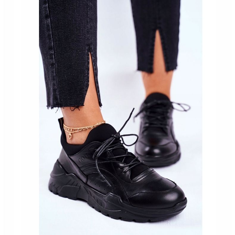 Baskets Femme Goe Cuir Noir GG2N3041 le noir 1