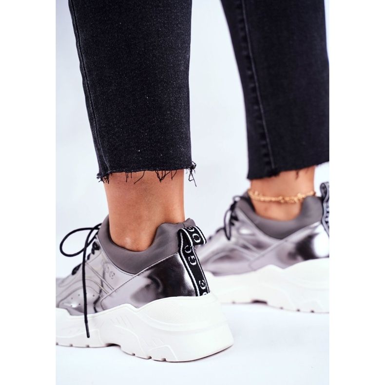 Baskets Femme Goe Cuir Étain GG2N3040 le noir 2