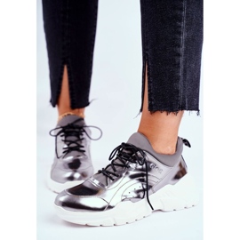 Baskets Femme Goe Cuir Étain GG2N3040 le noir 1