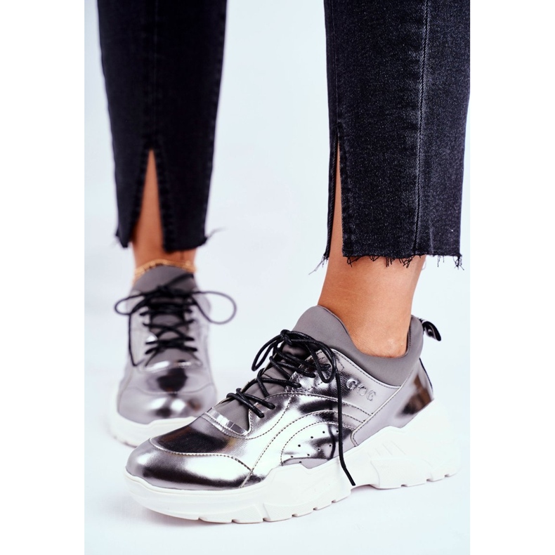 Baskets Femme Goe Cuir Étain GG2N3040 noir 1