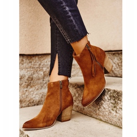 Bottes pour femmes à talons hauts Big Star Camel GG274364 brun multicolore 2