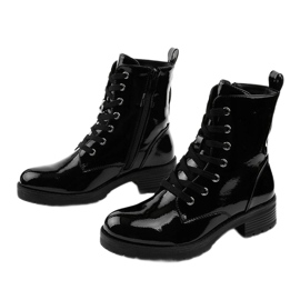 Boots laquées noires de chez Slider le noir 2