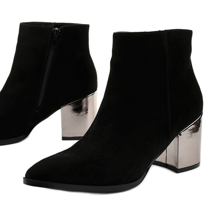 BM Bottines noires en éco-suède Astihusa le noir 1 BM Bottines noires en éco-suède Astihusa le noir 1