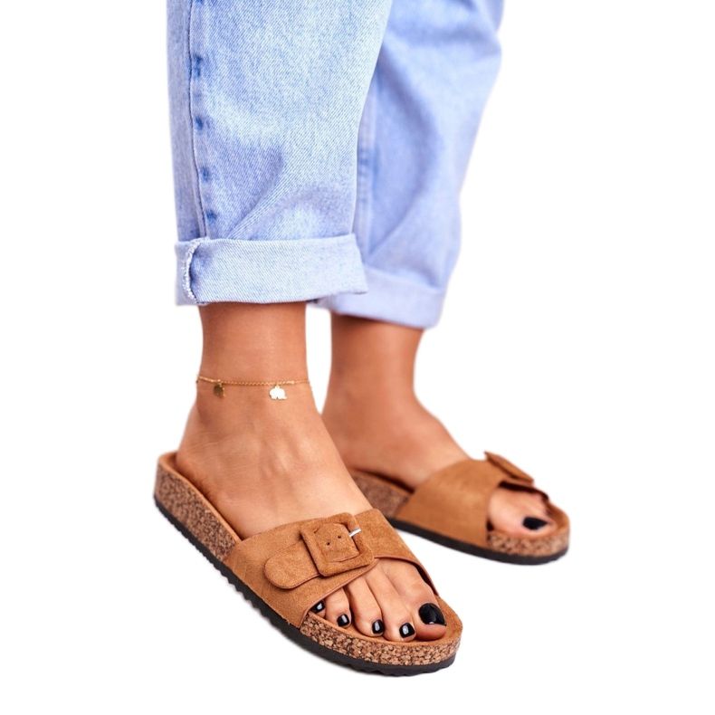 BUGO Chaussons Femme Marron Boucle Ajustable Rosaline brun 1