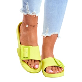 Chaussons pour femmes Big Star avec une boucle verte FF274A390 3