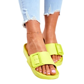 Chaussons pour femmes Big Star avec une boucle verte FF274A390 1