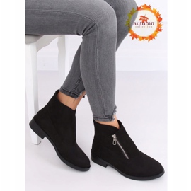 Bottines en daim noir 20195 Noir 1