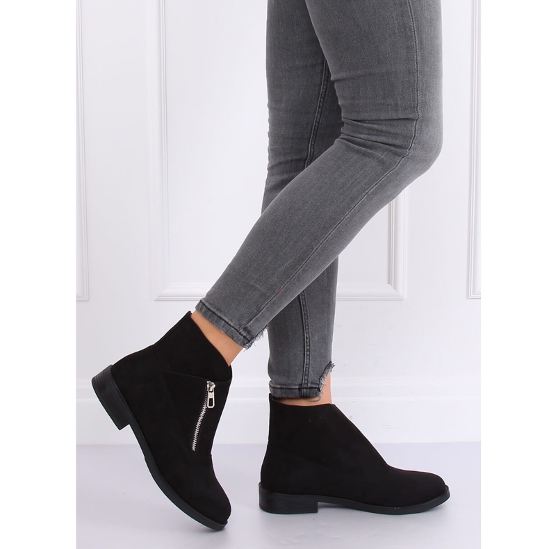 Bottines en daim noir 20195 Noir le noir 2