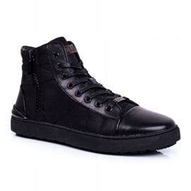 Baskets en cuir pour hommes GOE Noir GG1N3019 1