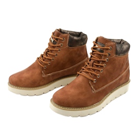 Boots à lacets camel Haireino brun 2
