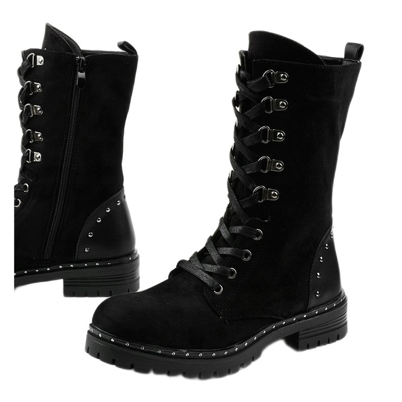 Bottes noires, bottes, bottes d'Isoris le noir 1