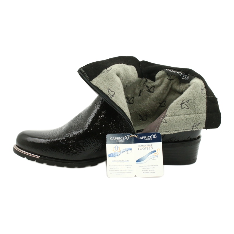 Bottes Femme Caprice Laquées 25309-25 le noir 7