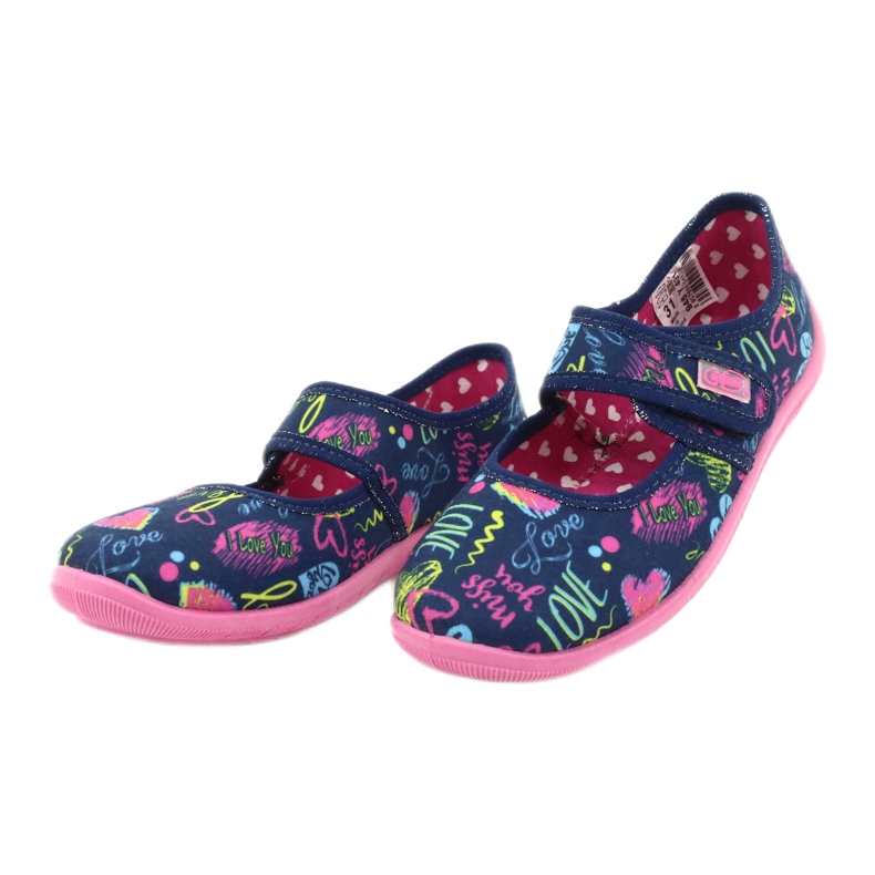 Chaussures pour enfants Befado 945Y431 bleu marin rose multicolore jaune 3