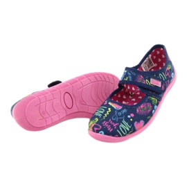Chaussures pour enfants Befado 945Y431 bleu marine rose multicolore jaune 4