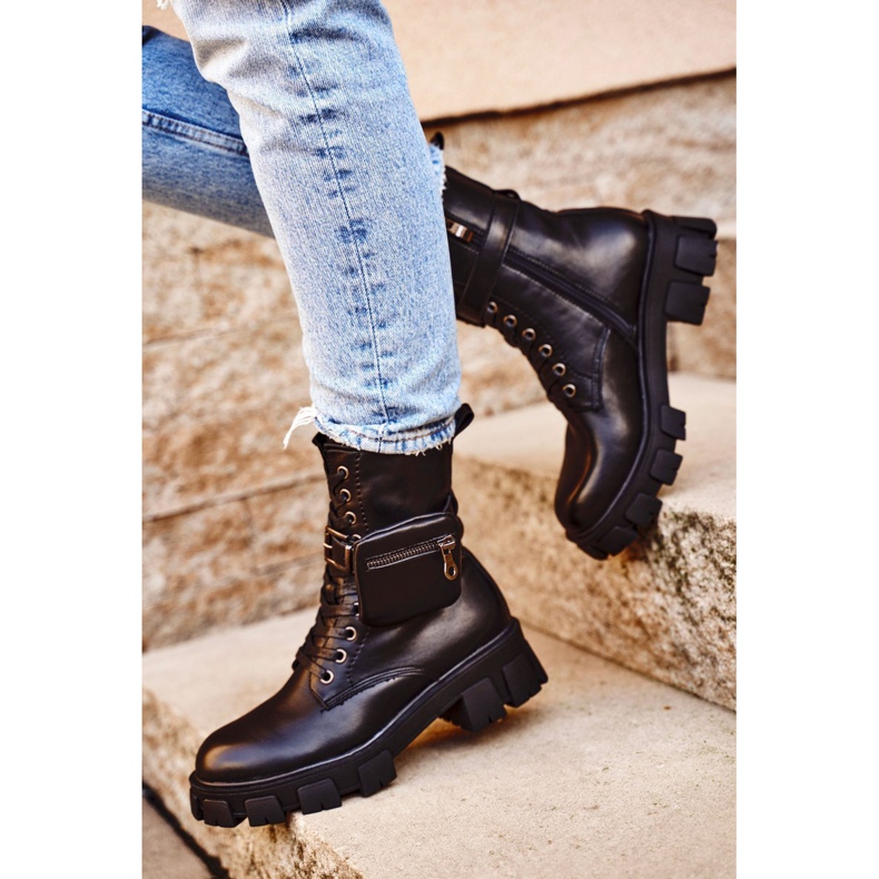 S.Barski Bottes pour femmes sur la plate-forme noir réchauffé Verdem 1