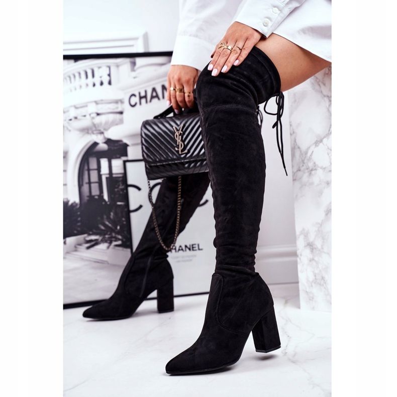 S.Barski Bottines Femme Talon Daim Noir Milwa le noir 1