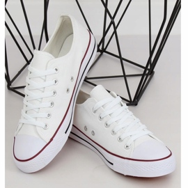 Baskets classiques blanches pour femmes JD05P BLANC / ROUGE 3