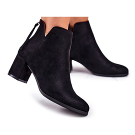 Vinceza Bottines Femme Talon Daim Noir Mimosa le noir 4